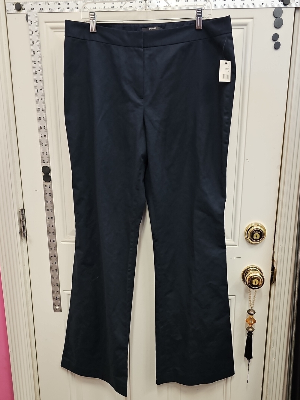 Navy Classic Dress Pants, Flared Tahari.
